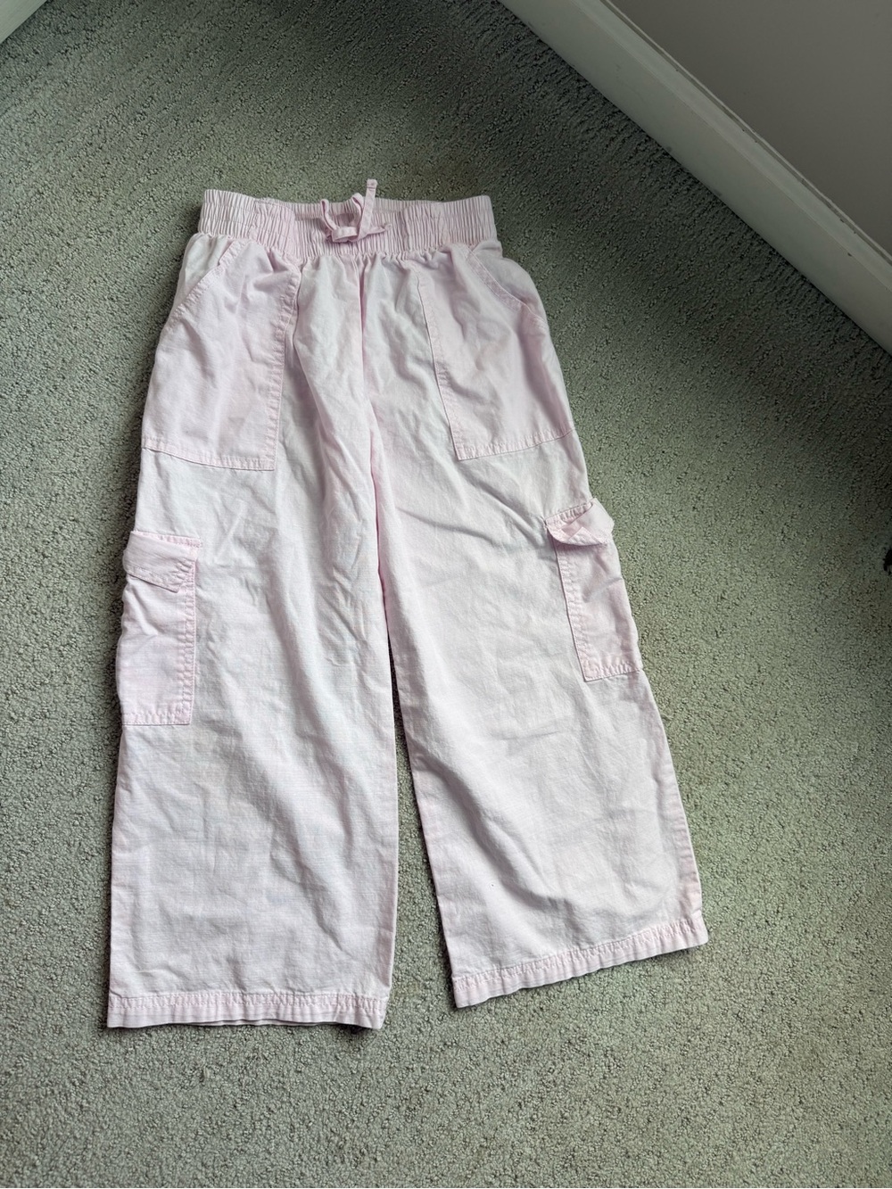 art class Light Pink Cargo Wide-Leg Overalls Pants